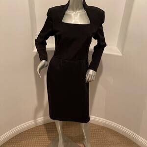 Gene Roye Vintage 1980’s Black Long Sleeve Dress Size 12